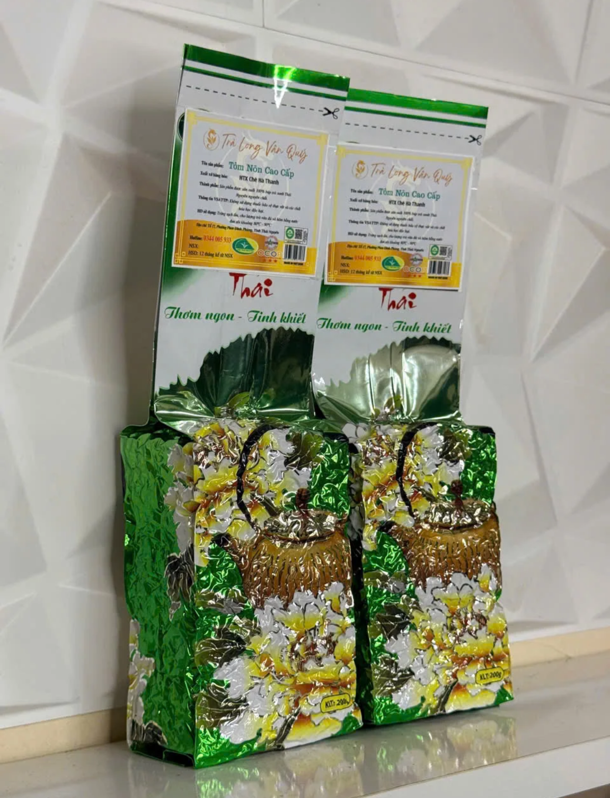 Trà tôm nõn cao cấp Thái Nguyên  - Trà Long Vân Quý